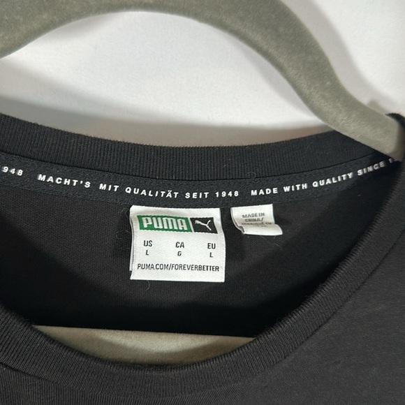 Puma Black Super Puma on Globe Rib Crew Neck T-Shirt - Picture 4 of 6